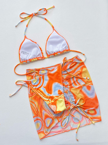 Multicolor Three-piece Swimsuit