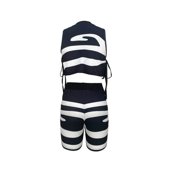 Casual Stripe Matching Set