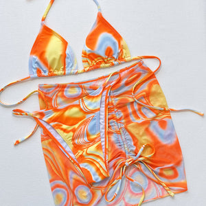 Multicolor Three-piece Swimsuit