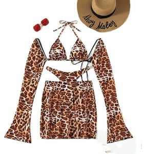 Leopard Print Bikini Set