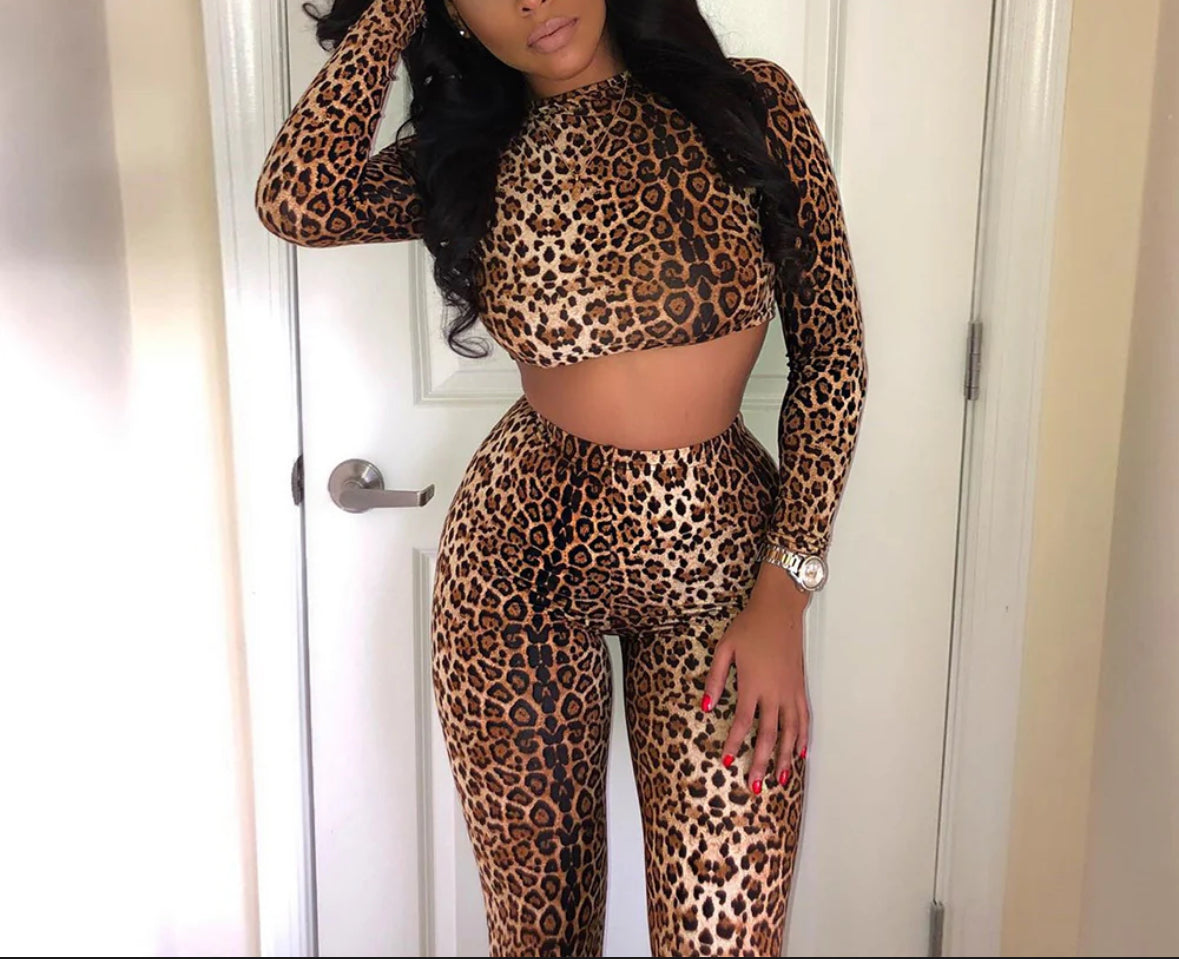 Animal Print Matching Set