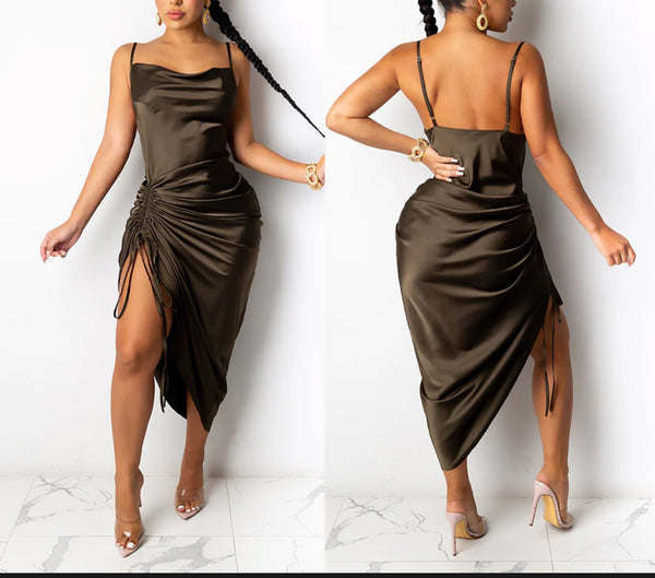 Fashion Silk Split Dress