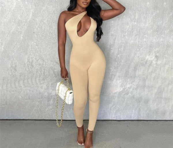 Off Shoulder Sleeveless Jumpsuit