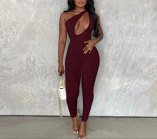 Off Shoulder Sleeveless Jumpsuit