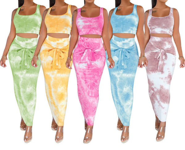 Tie-Dye Skirt Set