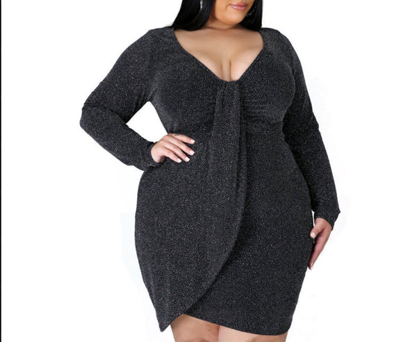 Solid Cotton Sweater Dress