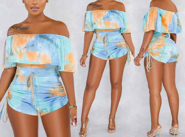 Tie Dye Printed Romper