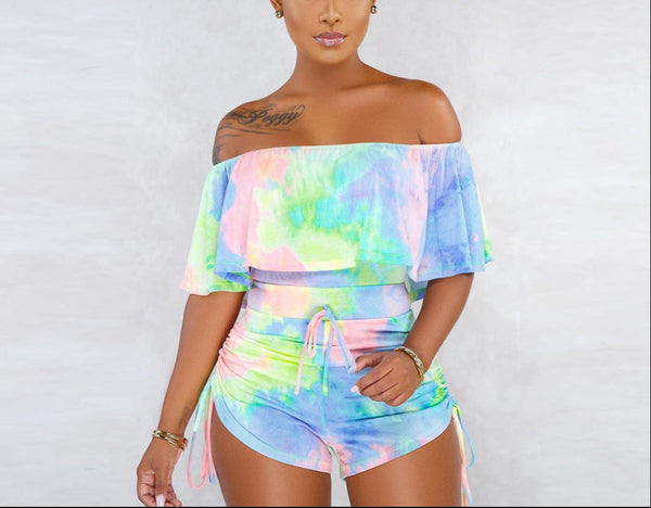 Tie Dye Printed Romper