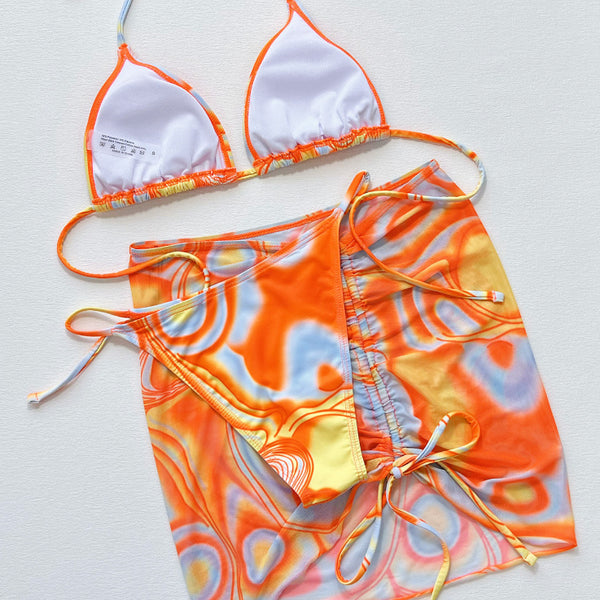 Multicolor Three-piece Swimsuit