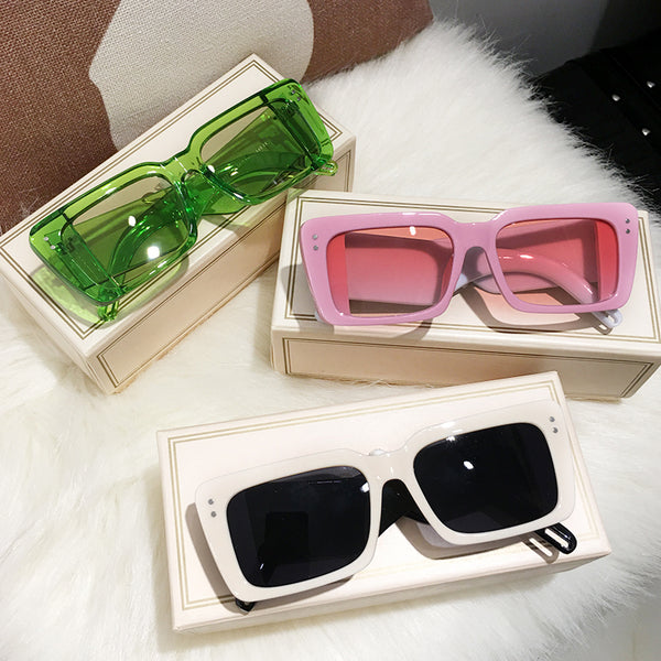 Box Frame Trendy Sunglasses