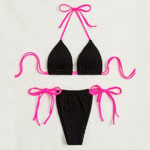 Halter Lace-up Bikini