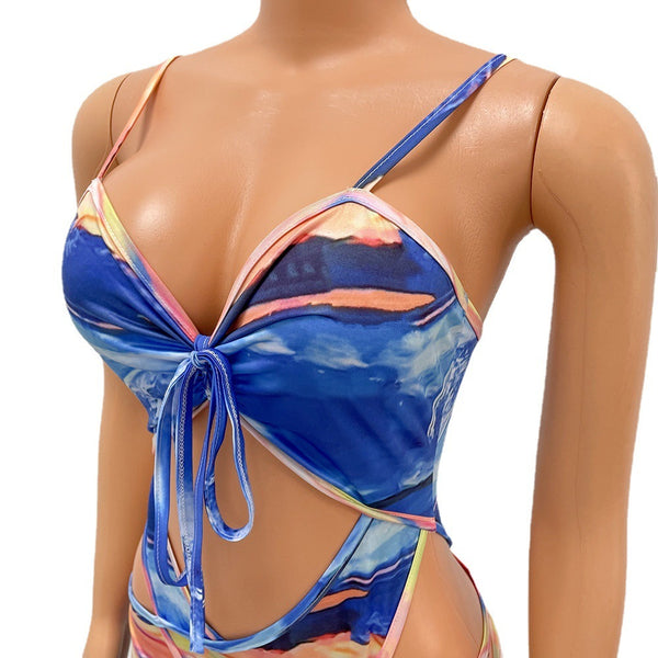 Multicolor Cami Swimsuit