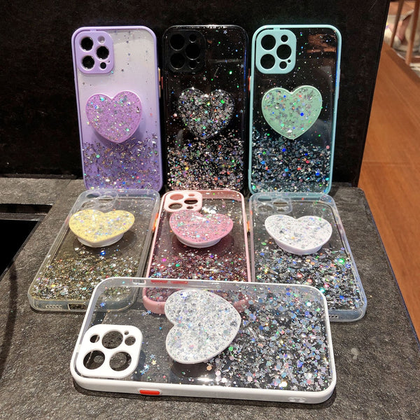 Love Bracket Glitter Case