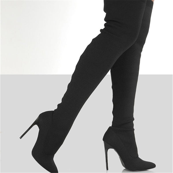 High Heel Knee Boots