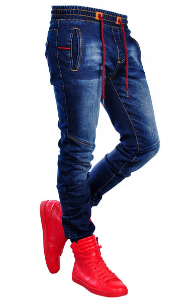 Drawstring Denim Jeans