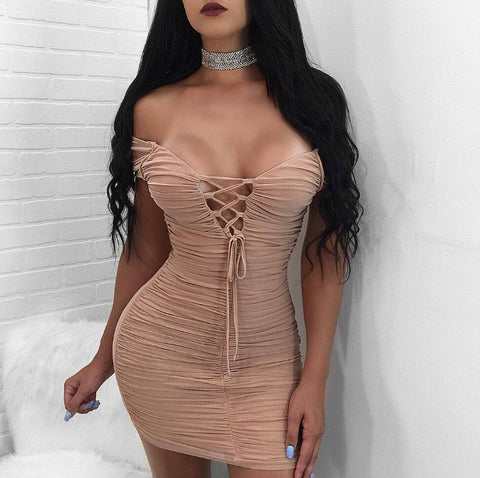 Deep V Lace Dress