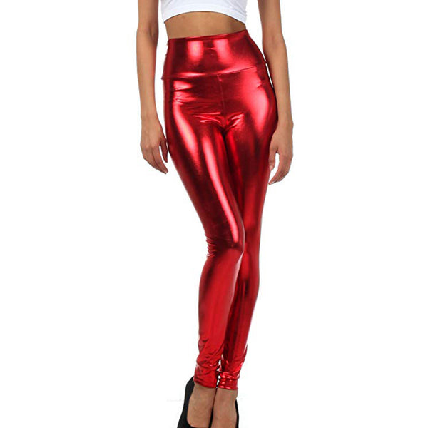 Faux Leather High Waist Pants