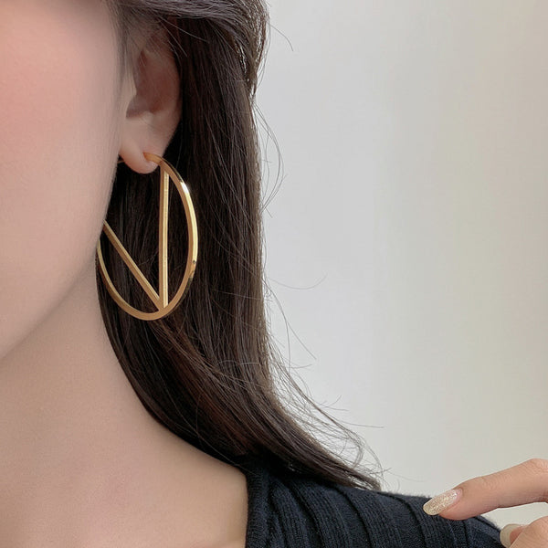 Golden Letter Earrings