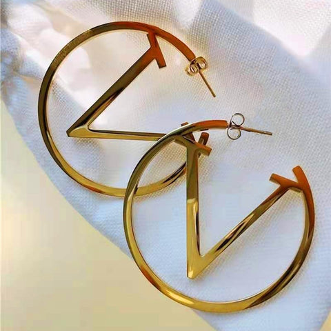 Golden Letter Earrings
