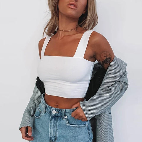 Solid Cotton Crop Top