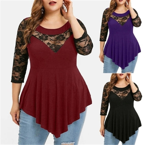 V-Neck Lace Top