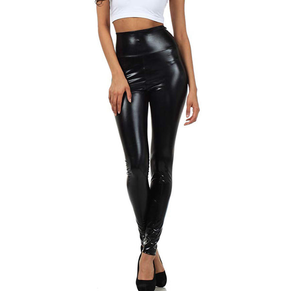 Faux Leather High Waist Pants