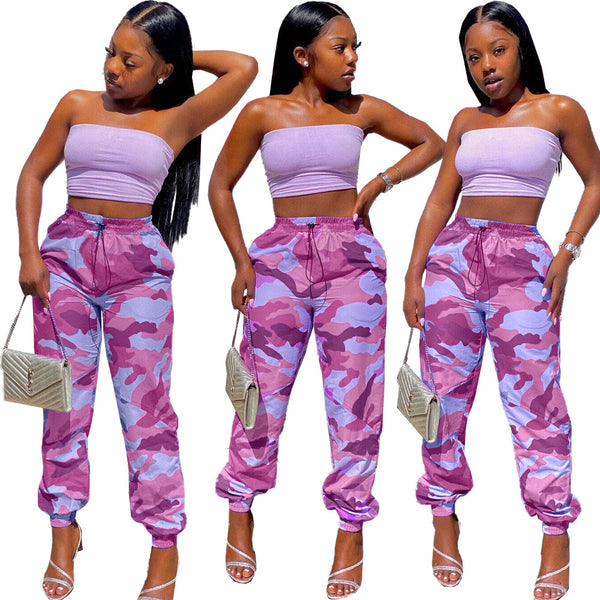 Pink Camouflage Joggers