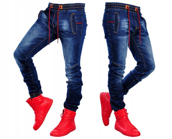 Drawstring Denim Jeans