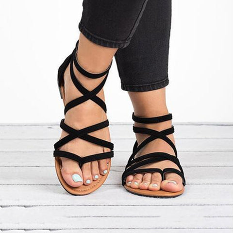 Cross Strapped Sandals