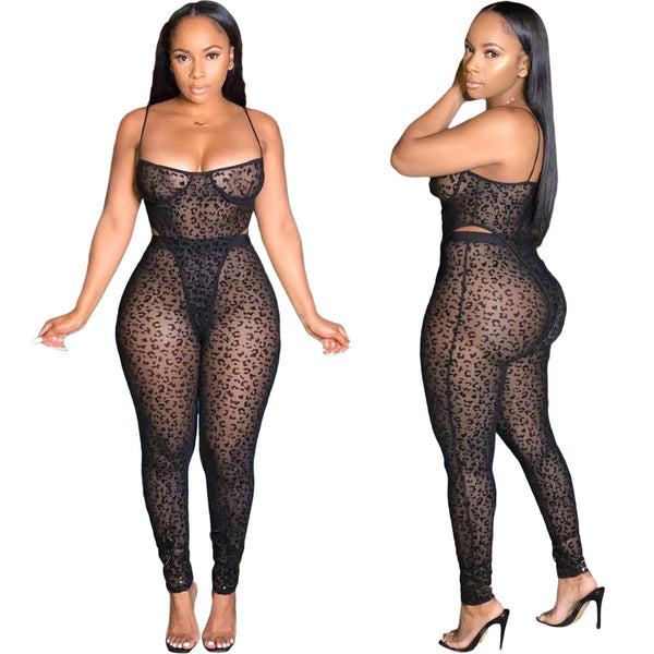 Transparent Cheetah Jumpsuit