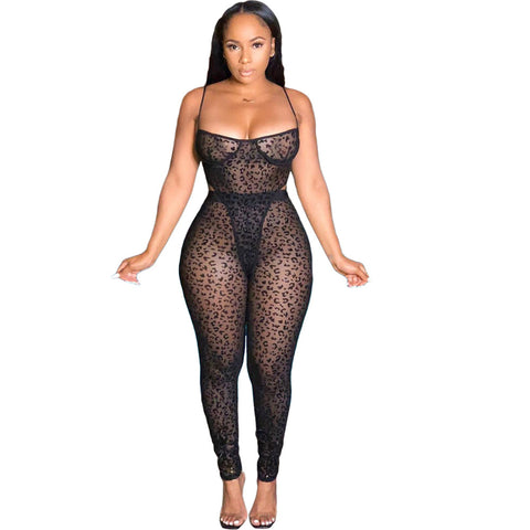 Transparent Cheetah Jumpsuit