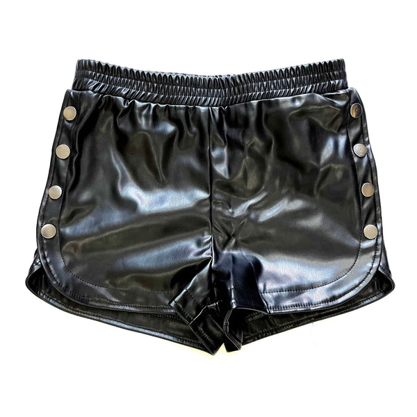 Faux Leather High Waist Shorts