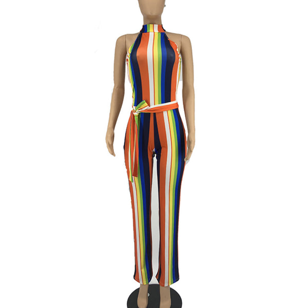 Casual Rainbow Jumpsuit