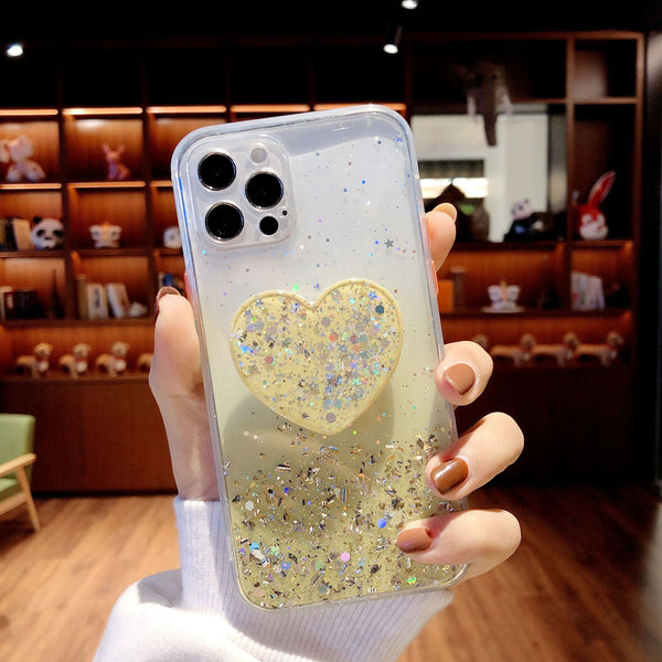 Love Bracket Glitter Case